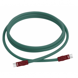 Kabel Newell USB-C - USB-C 100 W, 2 m, silikonowy, zielono-bordowy